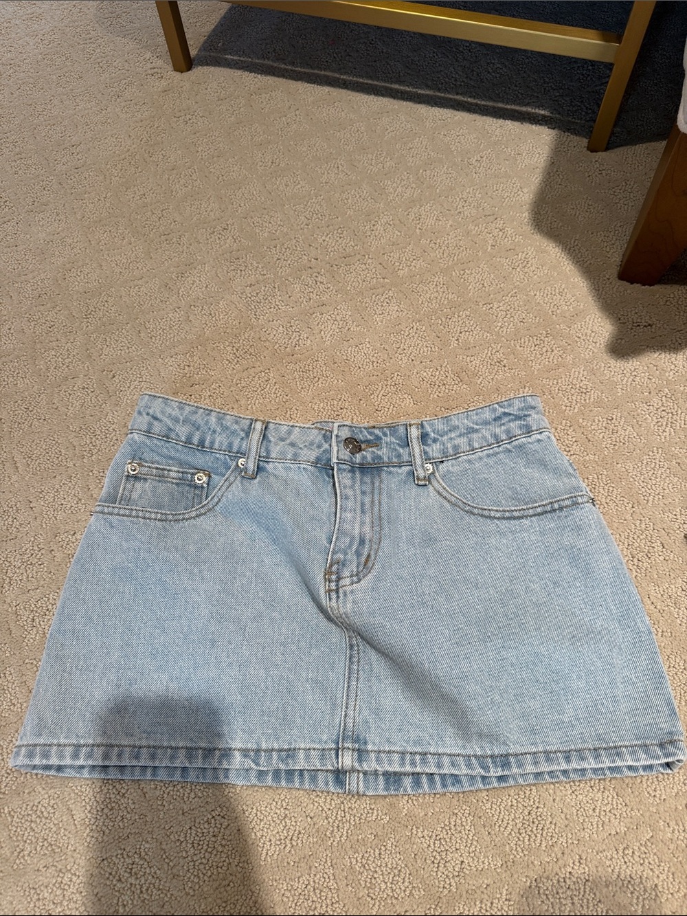 Light Blue Denim Mini Skirt – Edikted